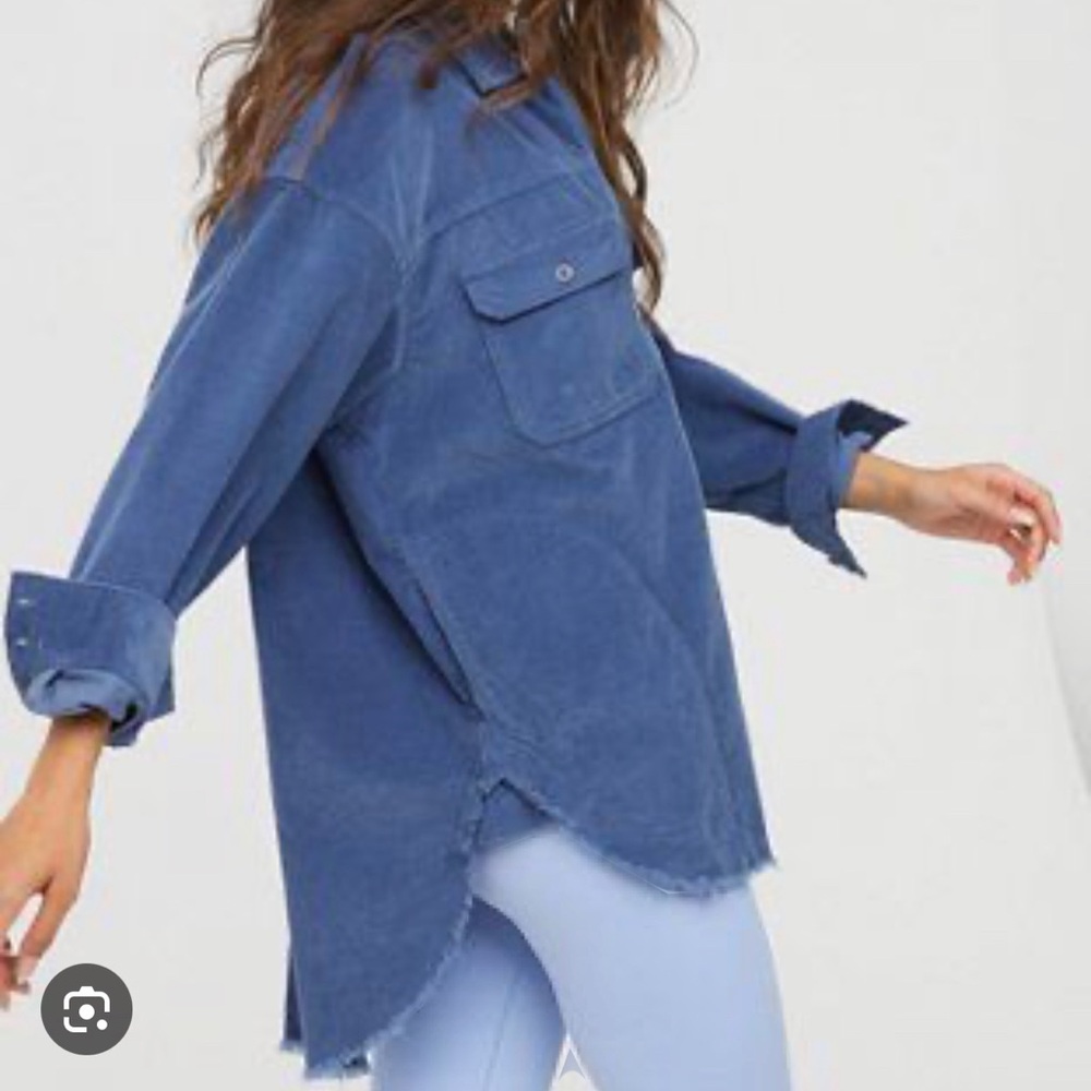Offline by Aerie Quarter Zip corduroy Shacket